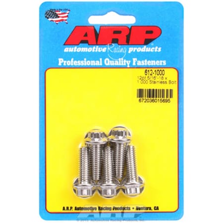 Arp Sae Bolt Kit Stainless 300 0.31-18 x 1.000 In. A14-6121000